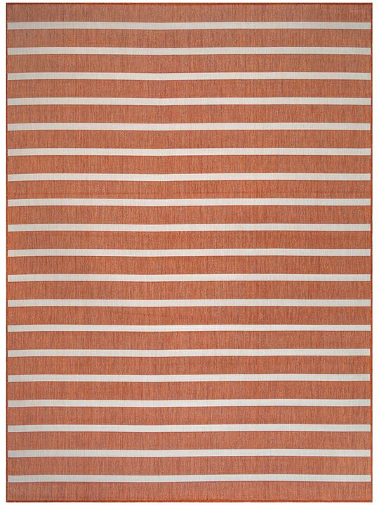Positano POS03 Terracotta/Ivory 10' x 14' Rug