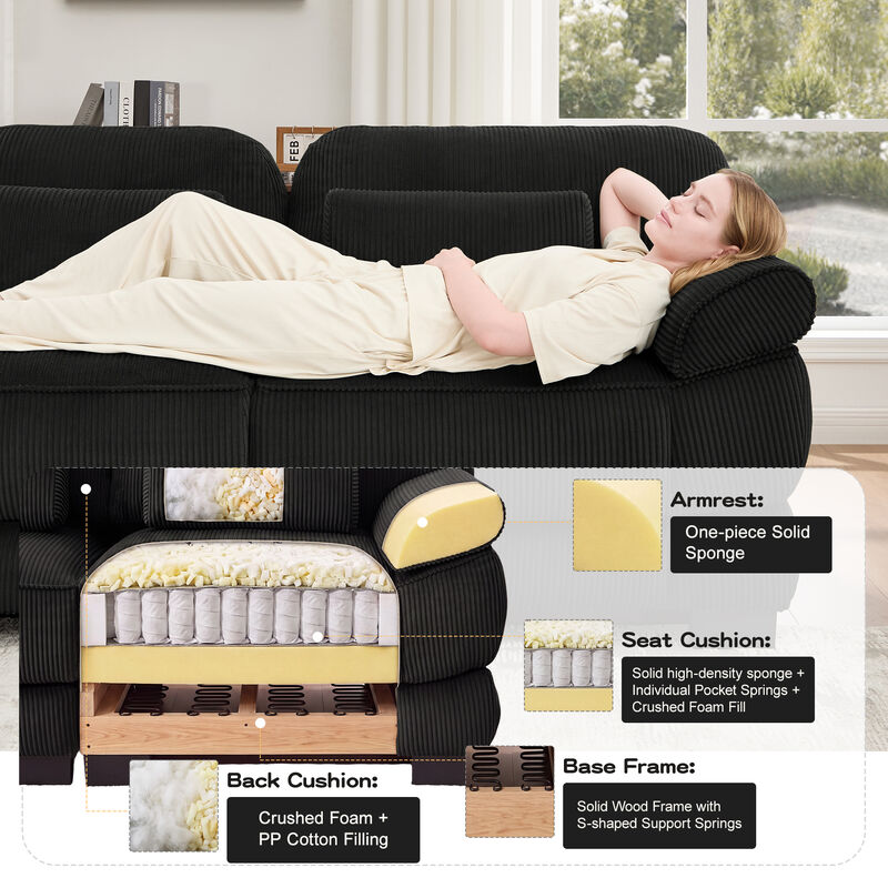 Rongir 2-Seater Sofa with Ottoman image number 3