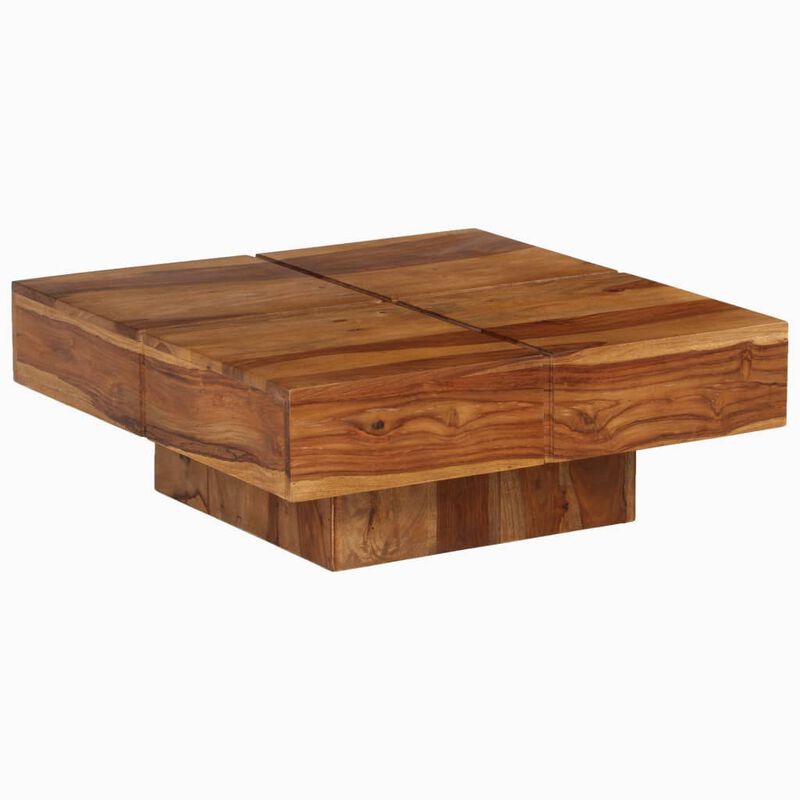 vidaXL Coffee Table Solid Sheesham Wood 31.5x31.5x11.8