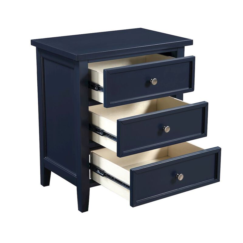 Comfort Pointe Lennon 3-drawer Nightstand - Midnight Blue