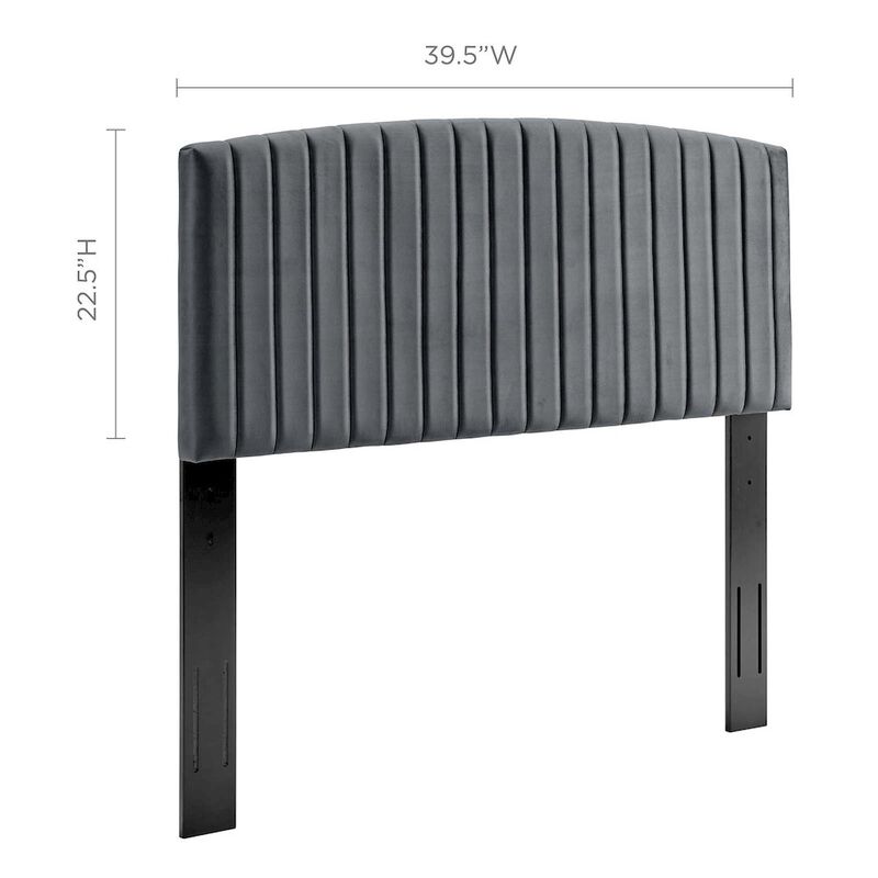 Rebecca Performance Velvet Twin Headboard image number 2