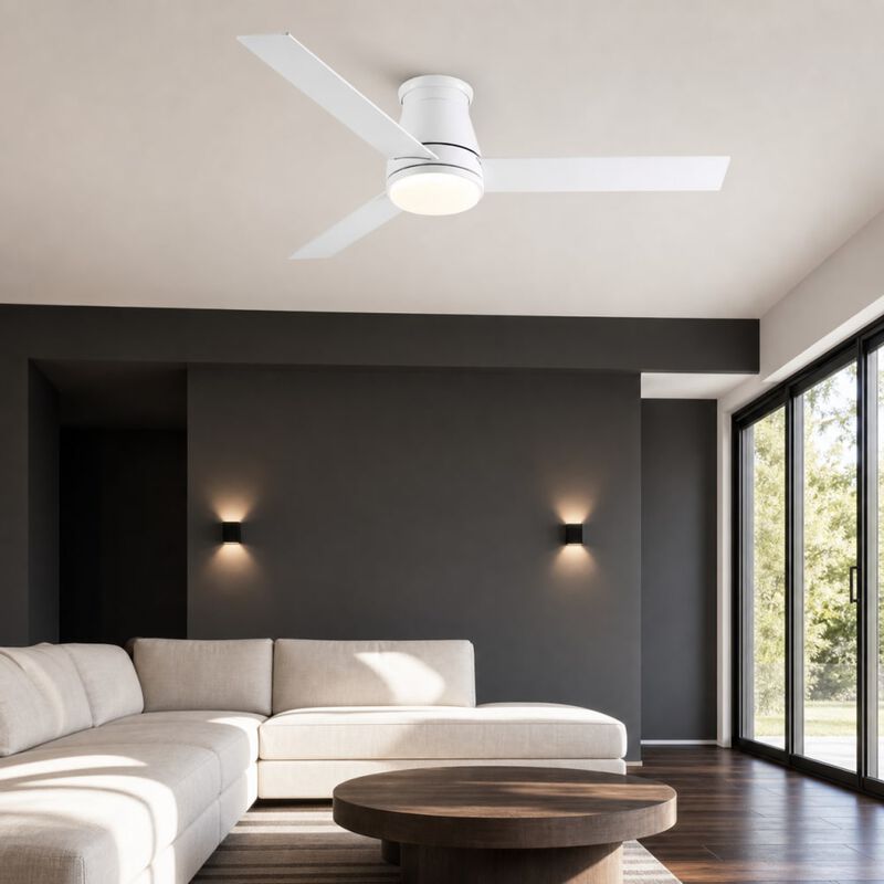 ELEMENT ACE 52 Inch Integrated LED Smart Ceiling Fan with DC Remote, Tuya APP Control, Reversible Airflow, Dimming and Timer for Bedroom and Living Room image number 3