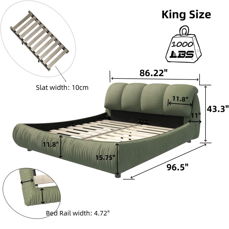 Merax Luxury Upholstered Platform Bed