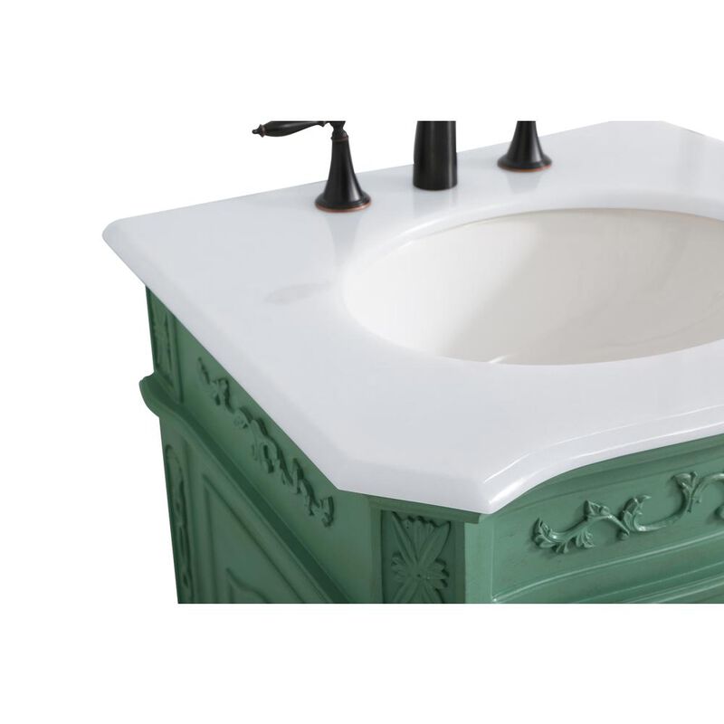 Elegant Kitchen and Bath 24 inch Single Bathroom vanity in vintage mint