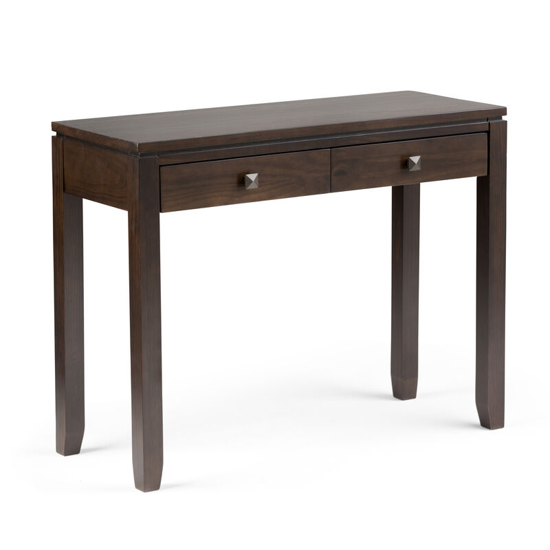 Cosmopolitan SOLID WOOD 38 inch Wide Contemporary Console Sofa Table in Mahogany Brown