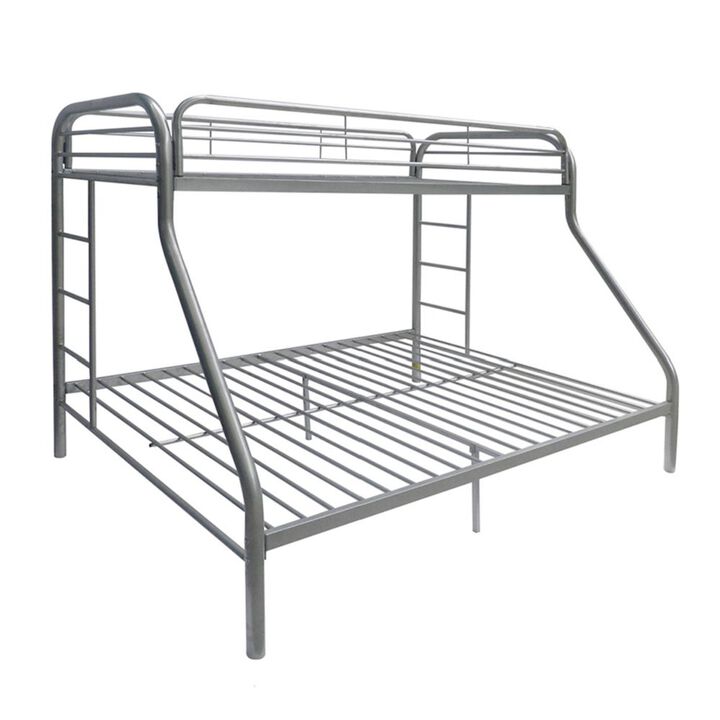 Tritan Bunk Bed (Twin/Full) in Silver