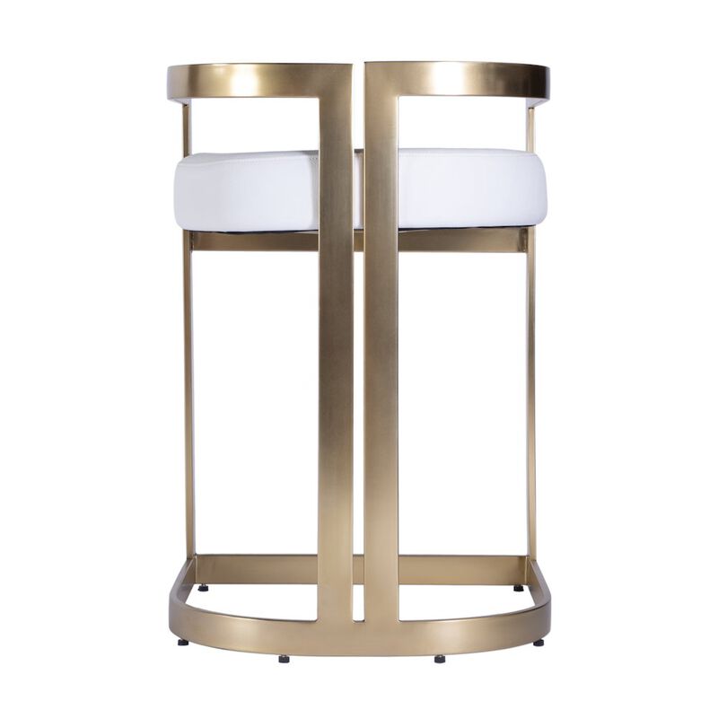 Butler Specialty Clarence Faux Leather 23 Dining Stool, White