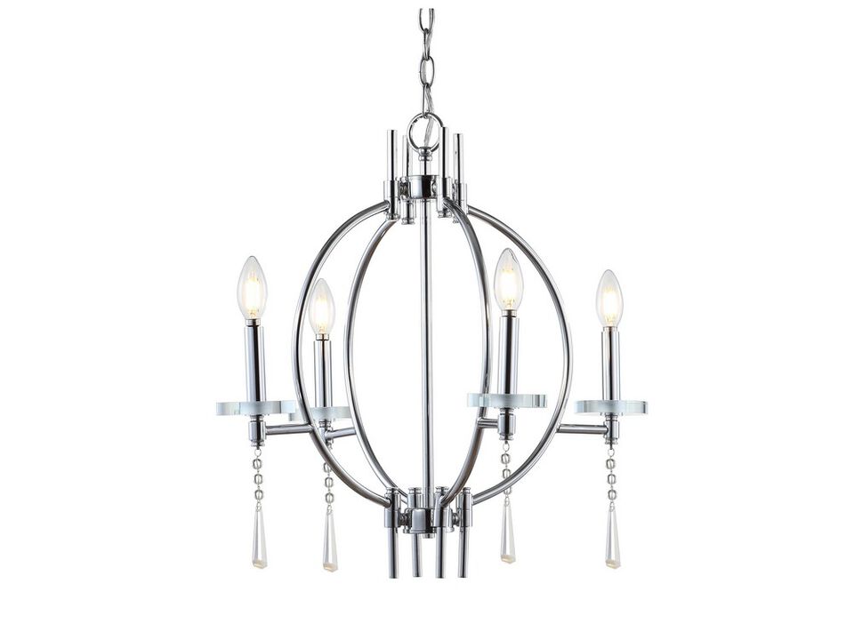 Laura Crystal/Metal LED Chandelier