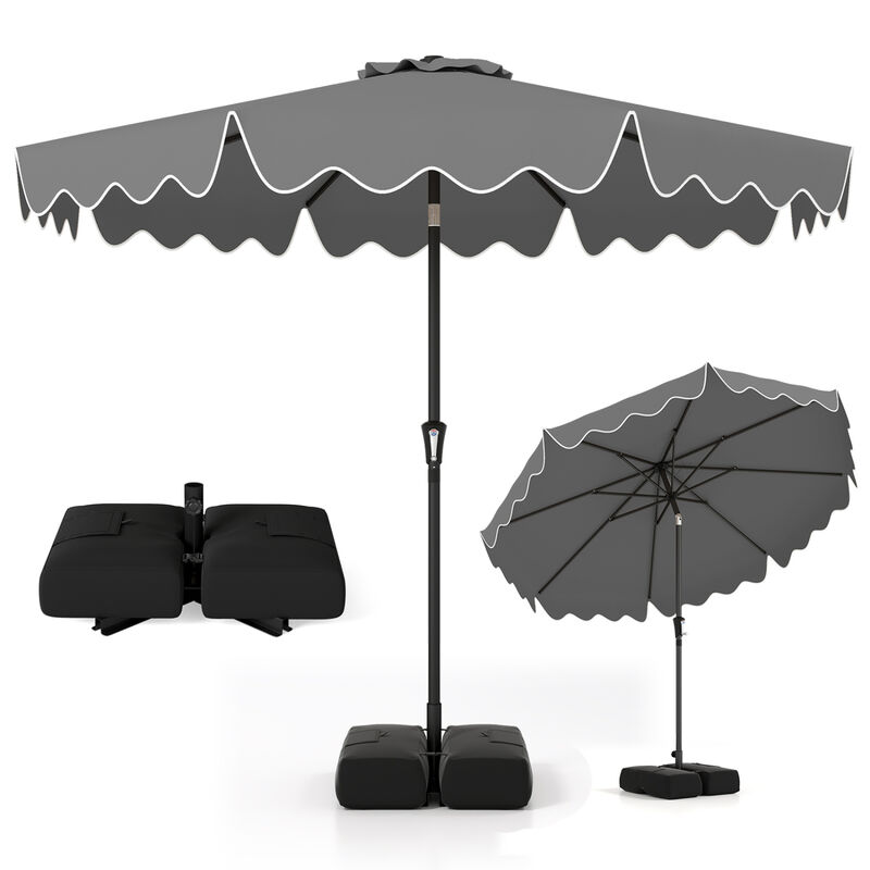 9 foot black patio umbrella Auto-Tilt Market Jockey Red Its time to put the finishing touch on your patio 9 Feet Patio Umbrella with