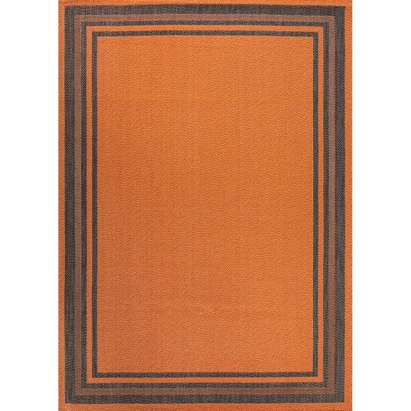 James Modern Border Stripe Indoor/Outdoor Area Rug