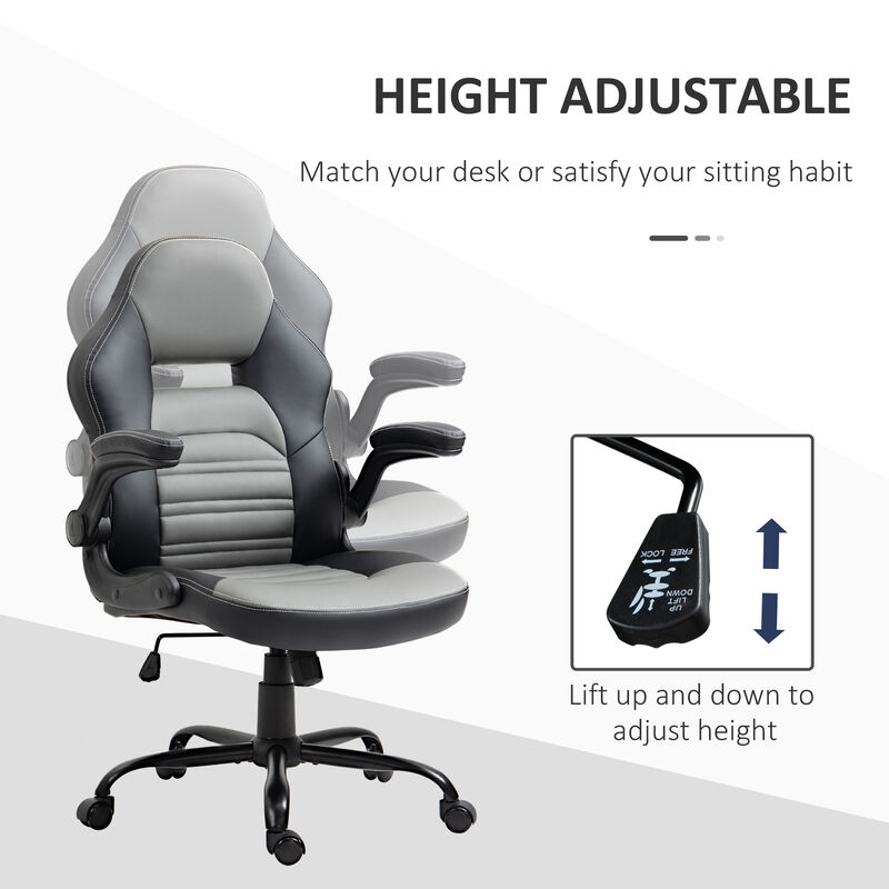Adjustable Reclining Massage Chair with Swivel Seat and Ergonomic Arm Support