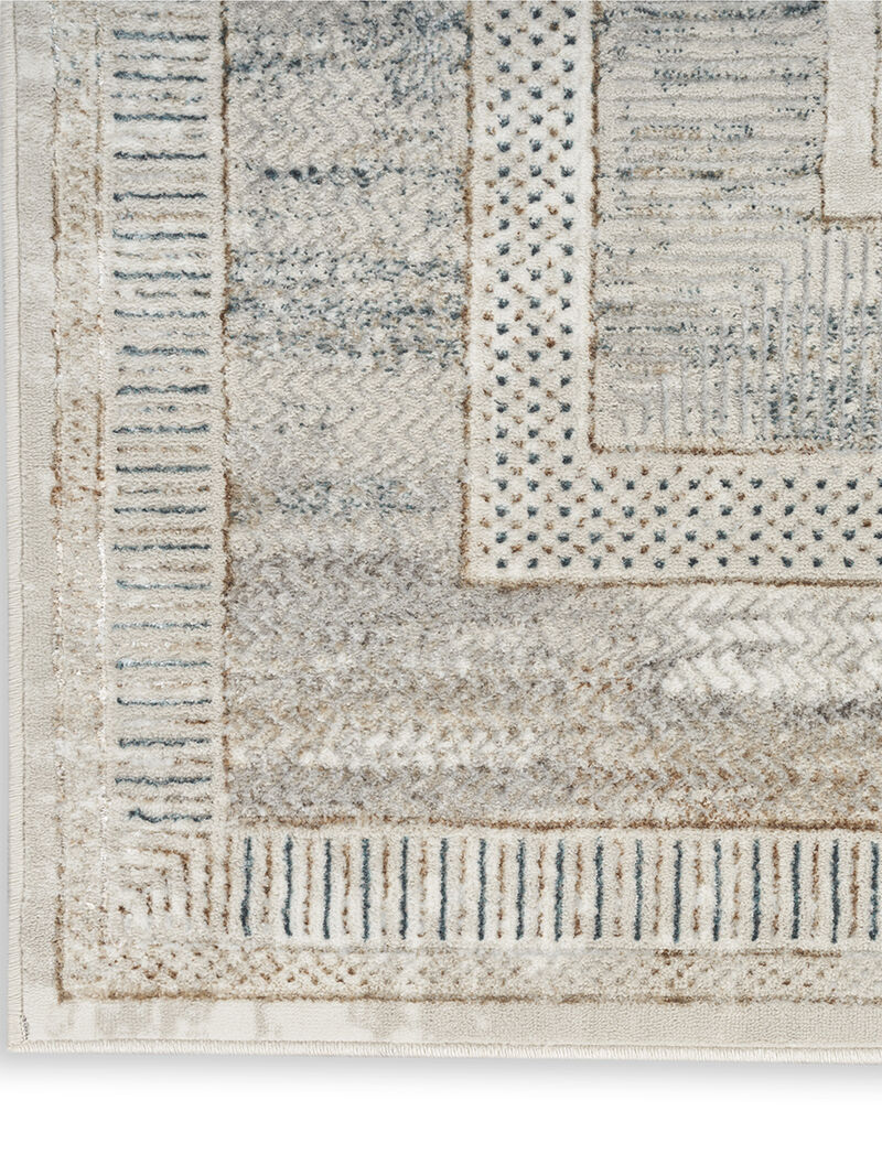 Glitz GLZ07 Ivory/Multicolor 2'3" x 7'6" Rug