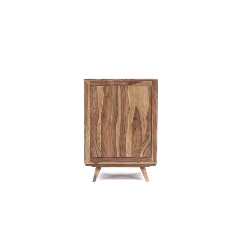 Porter Designs Fusion Solid Sheesham Wood Bar Cabinet, Natural