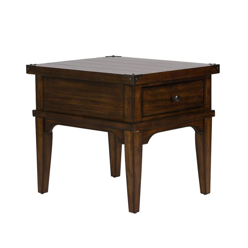 Liberty Furniture Aspen Skies End Table in Russet Brown image number 2
