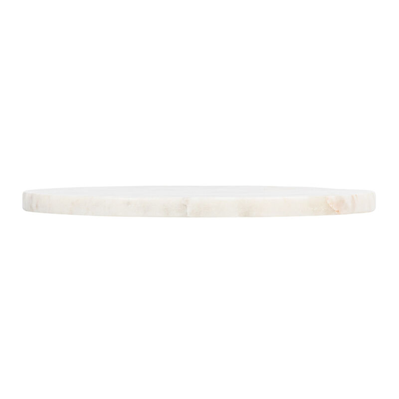 11‑Inch Round Marble Charcuterie and Cutting Board, White Finish image number 2