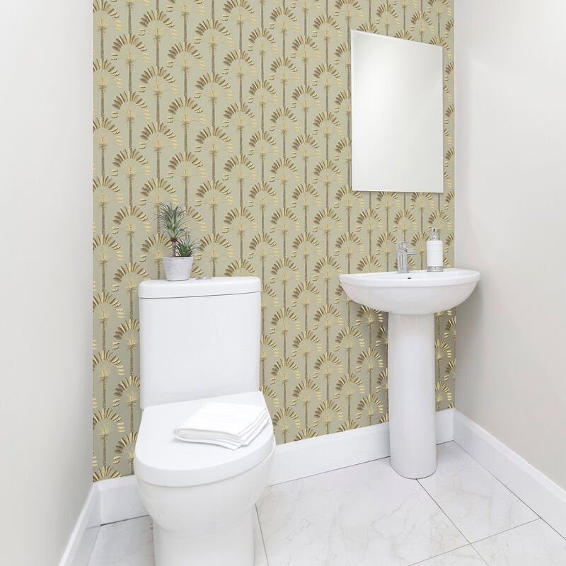 Sylvia Gold Palm Palace Wallpaper image number 5