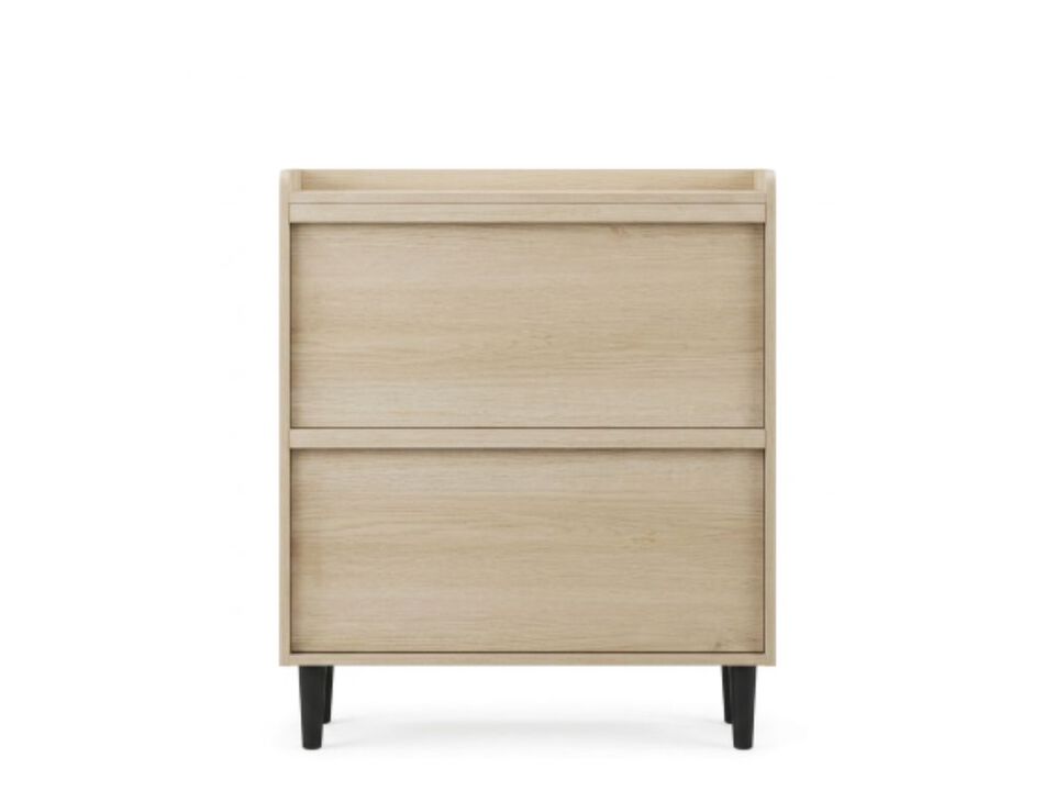Slim Entryway Shoe Storage Cabinet Flip Drawer Adjustable Shelves