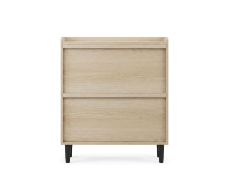 Slim Entryway Shoe Storage Cabinet Flip Drawer Adjustable Shelves image number 0