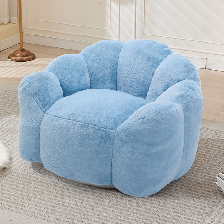 GOODSILO Ergonomic Memory Foam Bean Bag Sofa Chair with Pull Ring for Easy Mobility and Relaxation