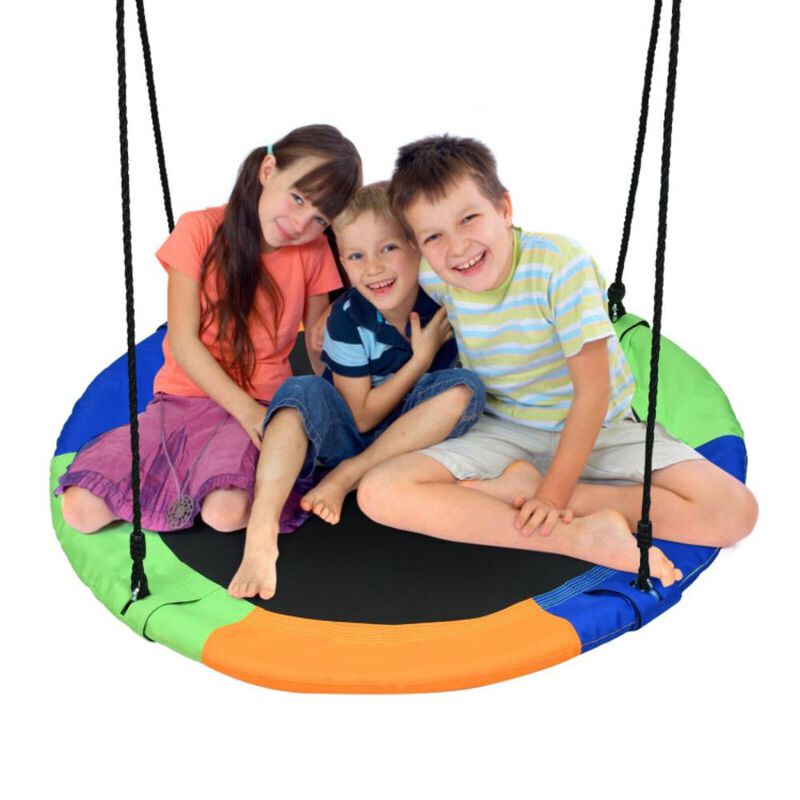 Hivvago 40-Inch Flying Saucer Tree Swing Outdoor Play Set with Easy Installation Process for Kids
