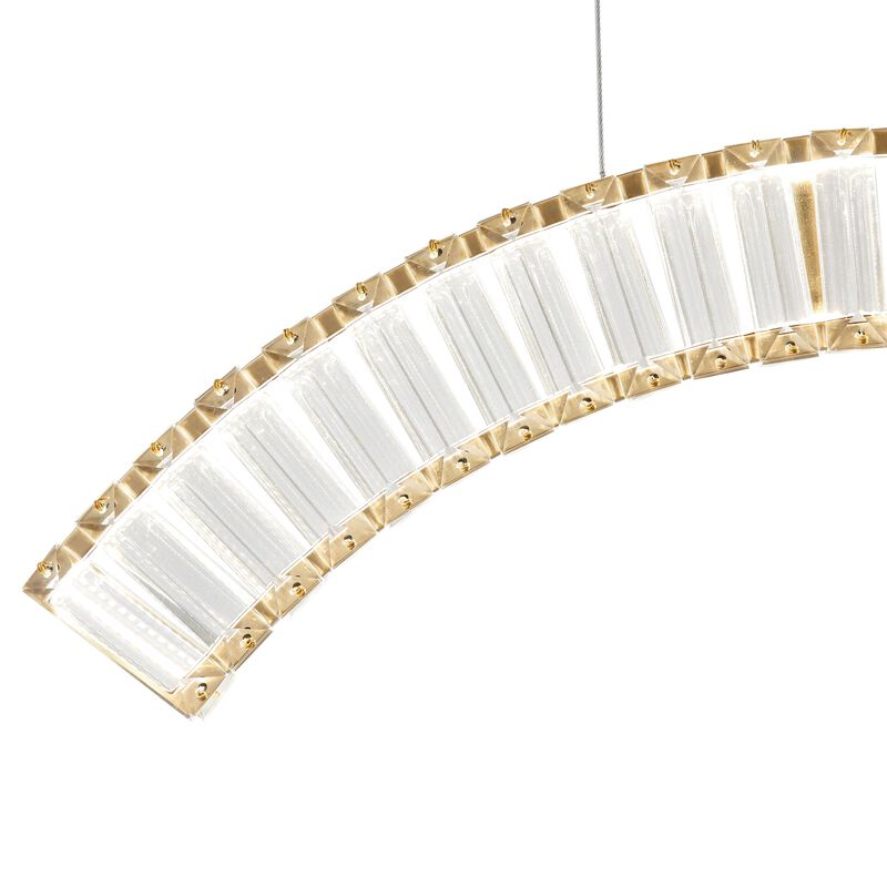 Sanford Chandelier Gold Crystal Integrated LED CC Technology 2 LED Strips