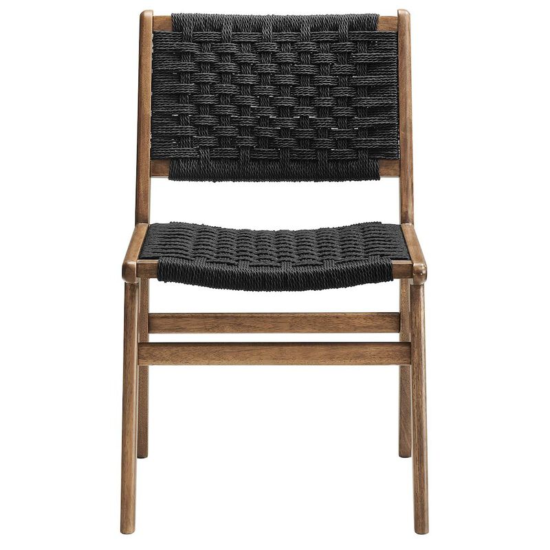Saoirse Woven Rope Wood Dining Side Chair Set of 2 image number 6