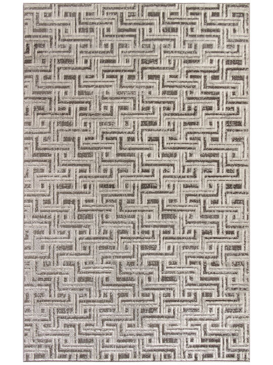 Serenity Home SRH04 Gray/Ivory 3'11" x 5'11" Rug