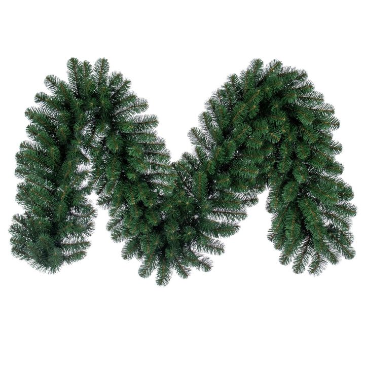 Vickerman 9' x 18" Oregon Fir Artificial Christmas Garland, Unlit - Faux Fir Christmas Garland - Indoor Seasonal Home Decor