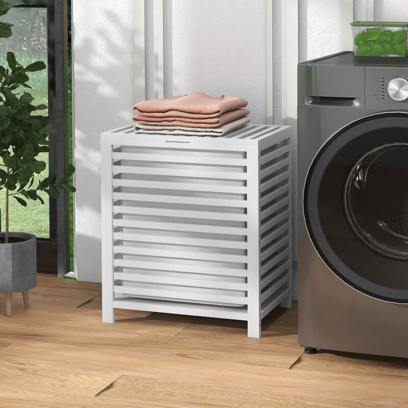 Hivvago Large Bamboo Laundry Hamper with Removable Liner image number 6
