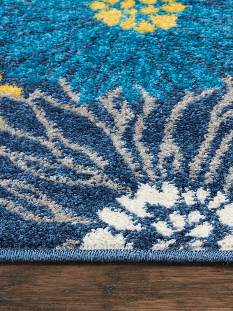 Passion PSN17 Blue 1'10" x 2'10" Rug image number 1