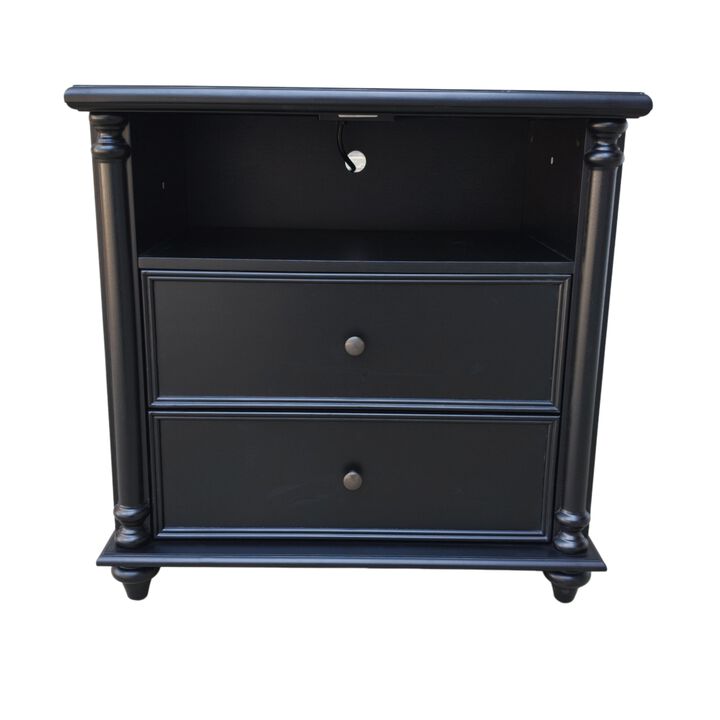 Vabfig Vintage 2-Drawer Nightstand