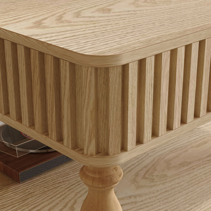 Vixgum Square Fluted Lift-Top Coffee Table image number 6