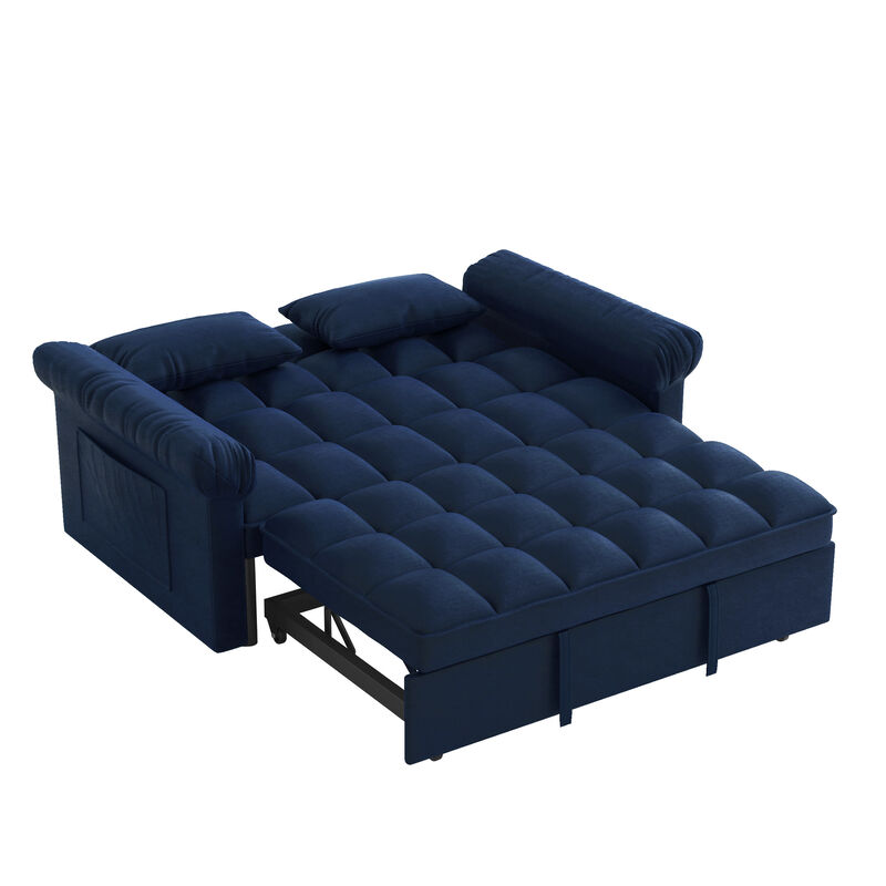 TATEUS Quick Convert Loveseat Sofa Bed with Pull-out Bed - Adjustable Comfort for Guests