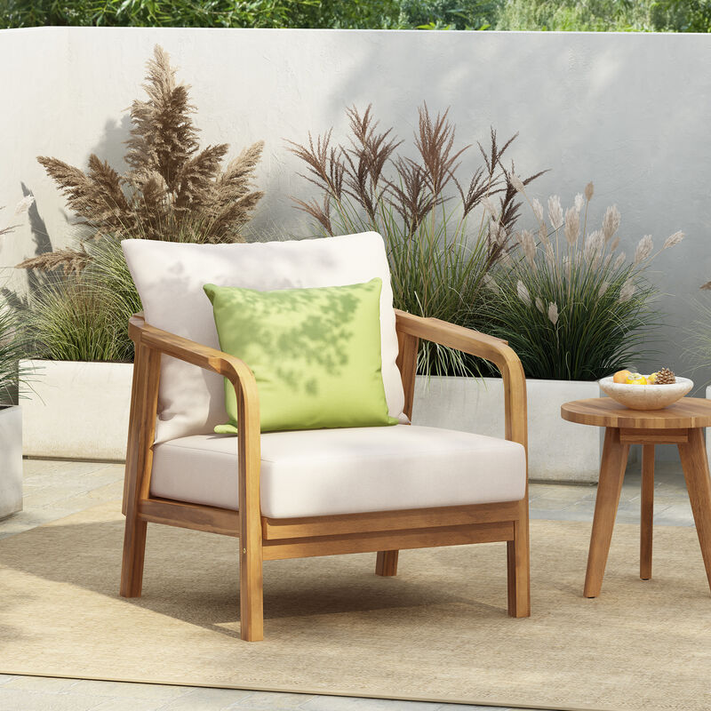 Merax Outdoor Lounge Chair with Cushions for Patio or Garden