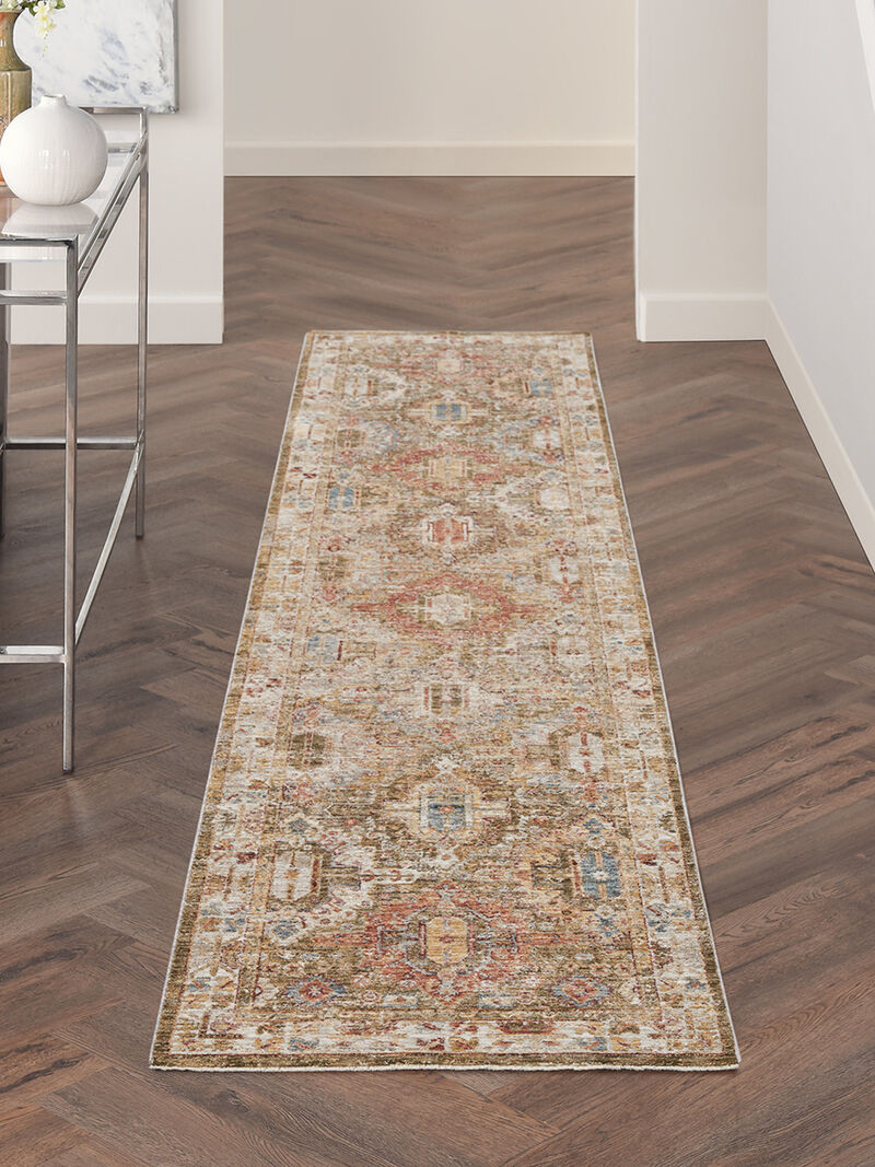 Sahar SHR01 Green 2'3" x 10'2" Rug image number 5