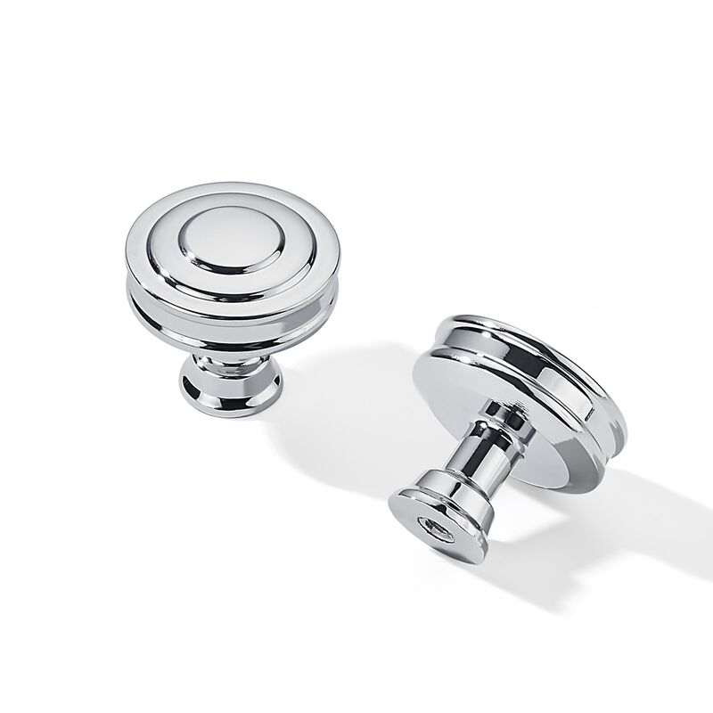 khtumeware 10 Pack 1-1/4 Inch(32mm) Polished Chrome Round Cabinet Knobs Heavy Duty Soild Cabinet Knobs Kitchen Cabinet Hardware