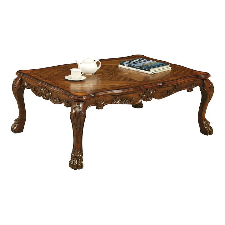 Plethoria Home Brown Traditional Coffee Table
