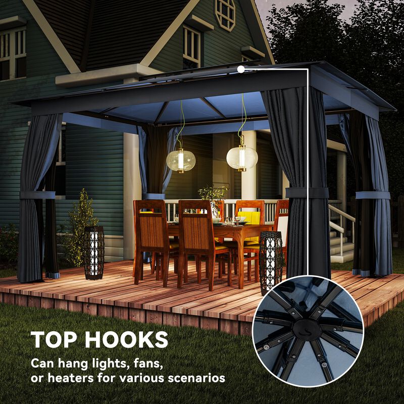 Hivvago Soft Top 10x12 Gazebo Canopy Shelter image number 6