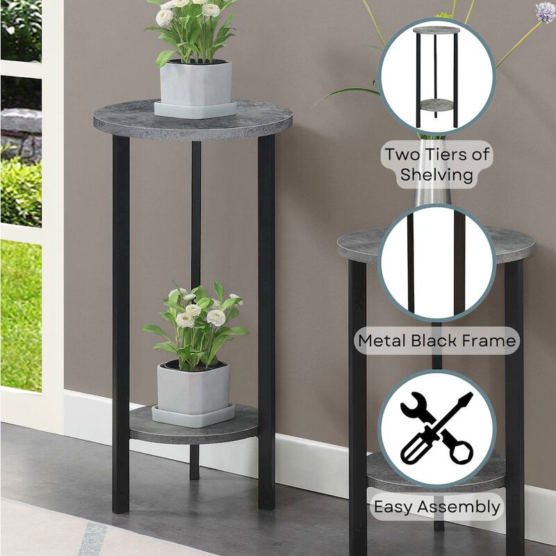 Convenience Concepts Graystone 31 inch 2 Tier Plant Stand