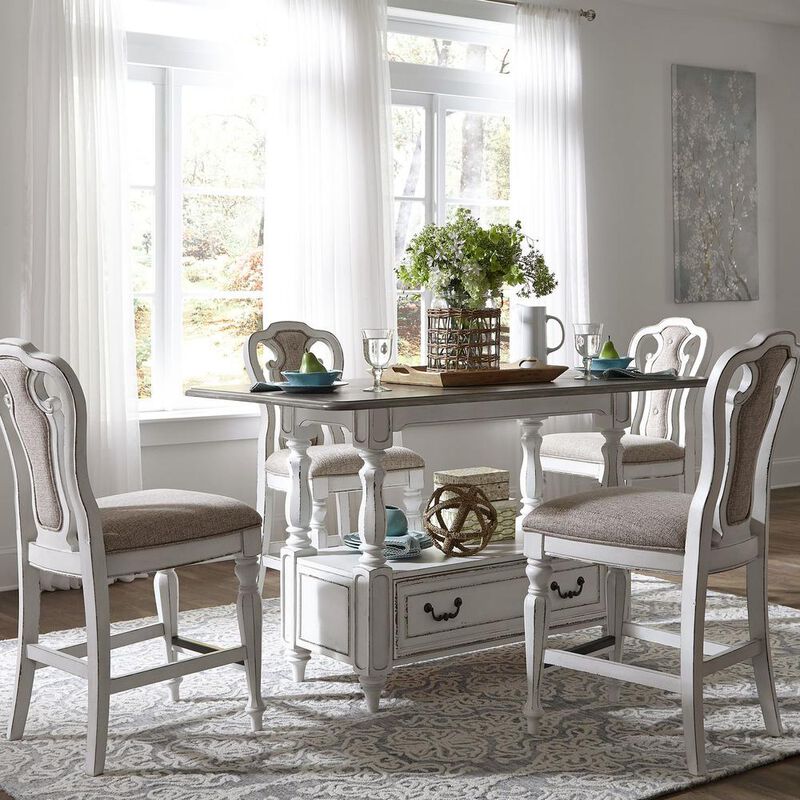 Liberty Furniture Magnolia Manor Gathering Table in Antique White image number 9