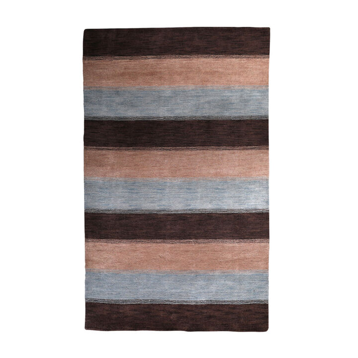 RUGSOTIC CARPETS HAND KNOTTED LOOM WOOL ECO-FRIENDLY AREA RUGS  - Rectangle, Contemporary Modern Design, High Pile Handmade Anti Skid Rugs for Living Room (L00206)