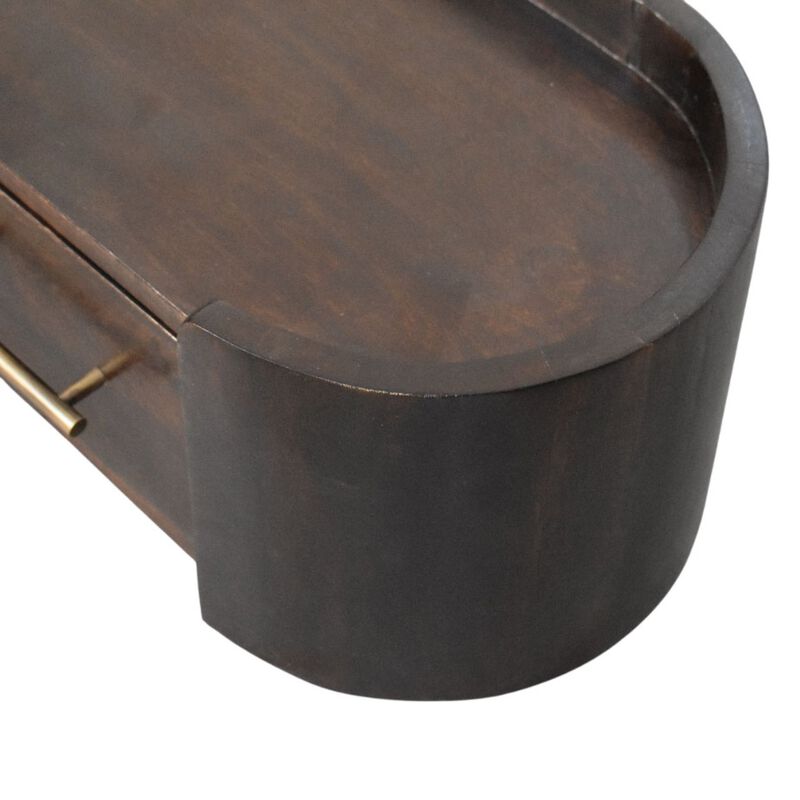 Artisan Furniture Solid Wood Valencia Wall-Mounted Bedside , Brown image number 3