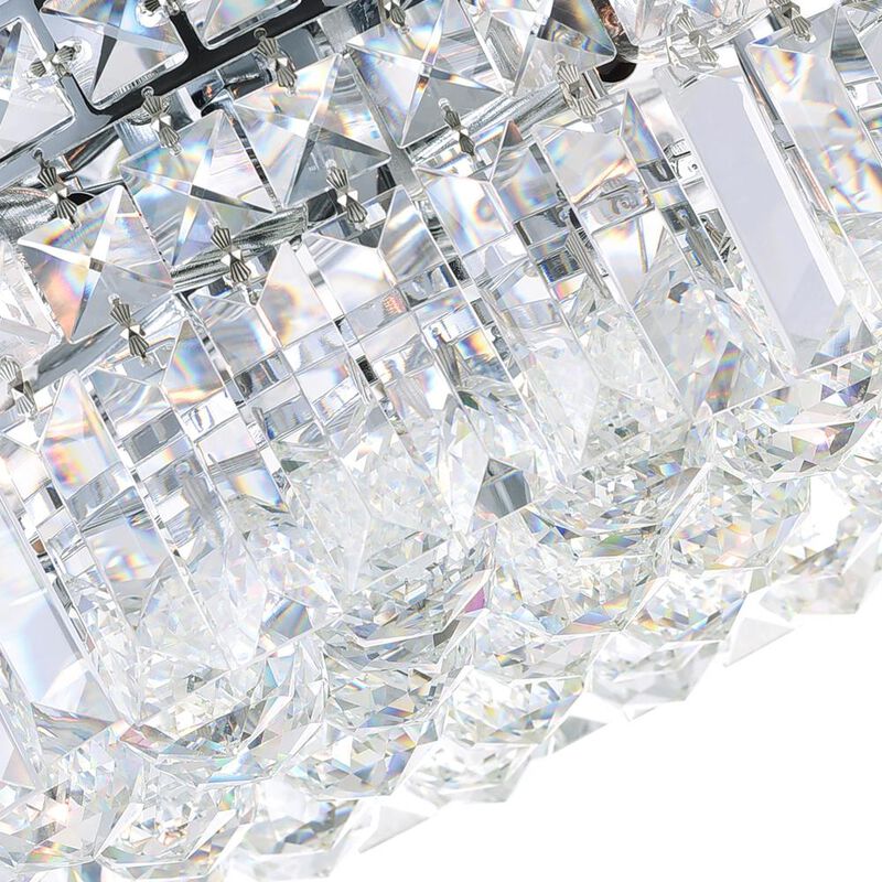 Colosseum 4 Light Flush Mount With Chrome Finish