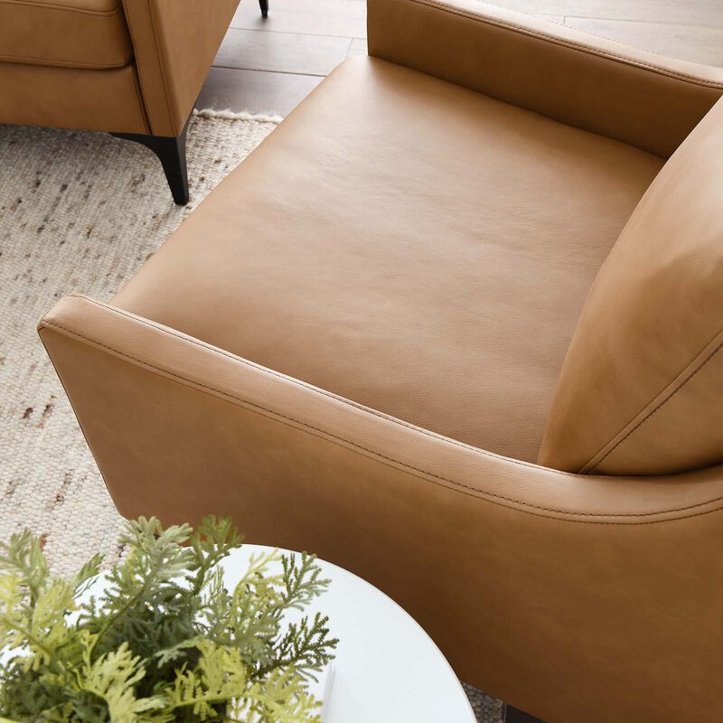 Corland Leather Armchair Brown image number 7