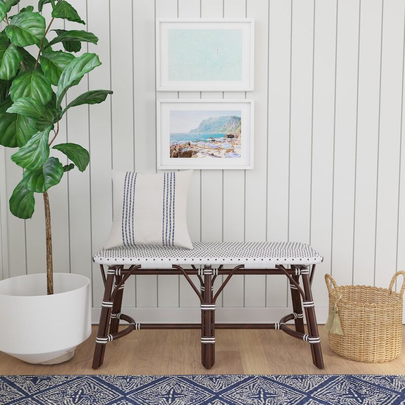 Butler Specialty Marcella Rattan 42.5"W Bench, Dark Brown image number 1