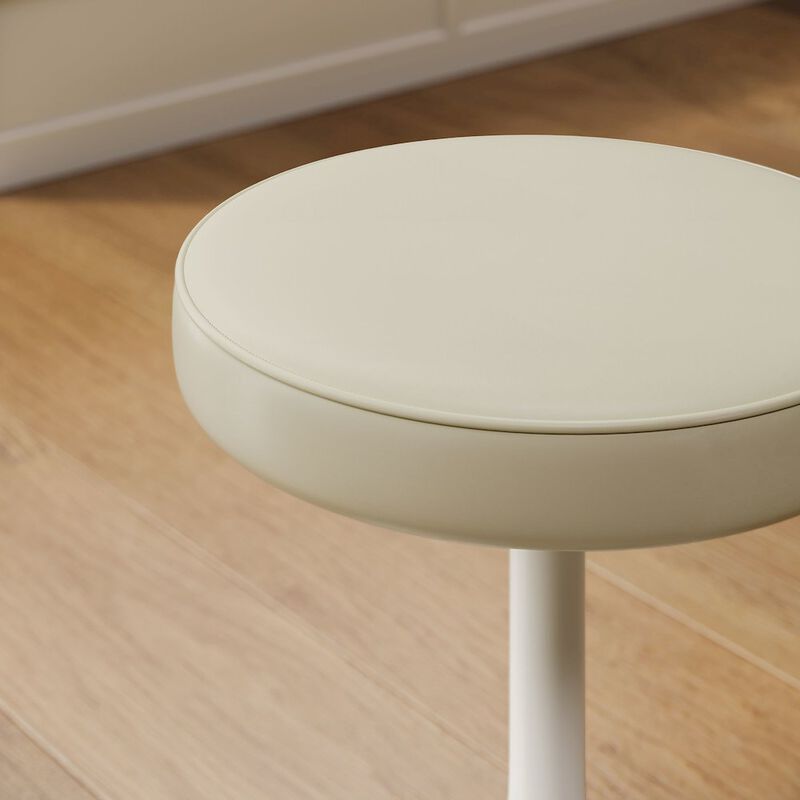 Lippa Vegan Leather Round Stool image number 6
