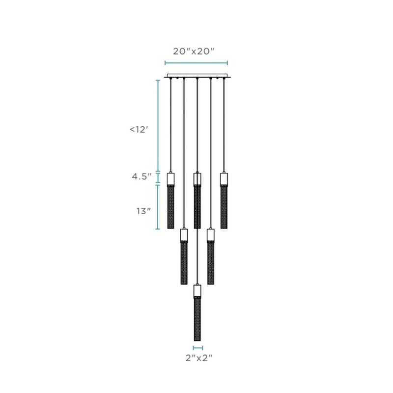 Sparkling Night Chandelier Chrome Metal and Acrylic 13 LED Light Dimmable