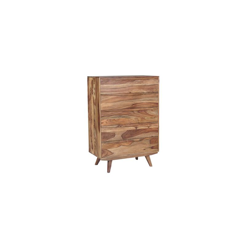 Porter Designs Fusion Solid Sheesham Wood Chest Table, Natural