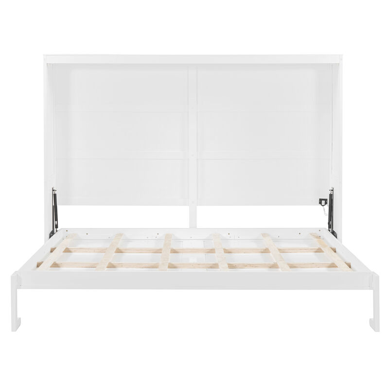 Merax Murphy Bed Wall Bed with LED Lights