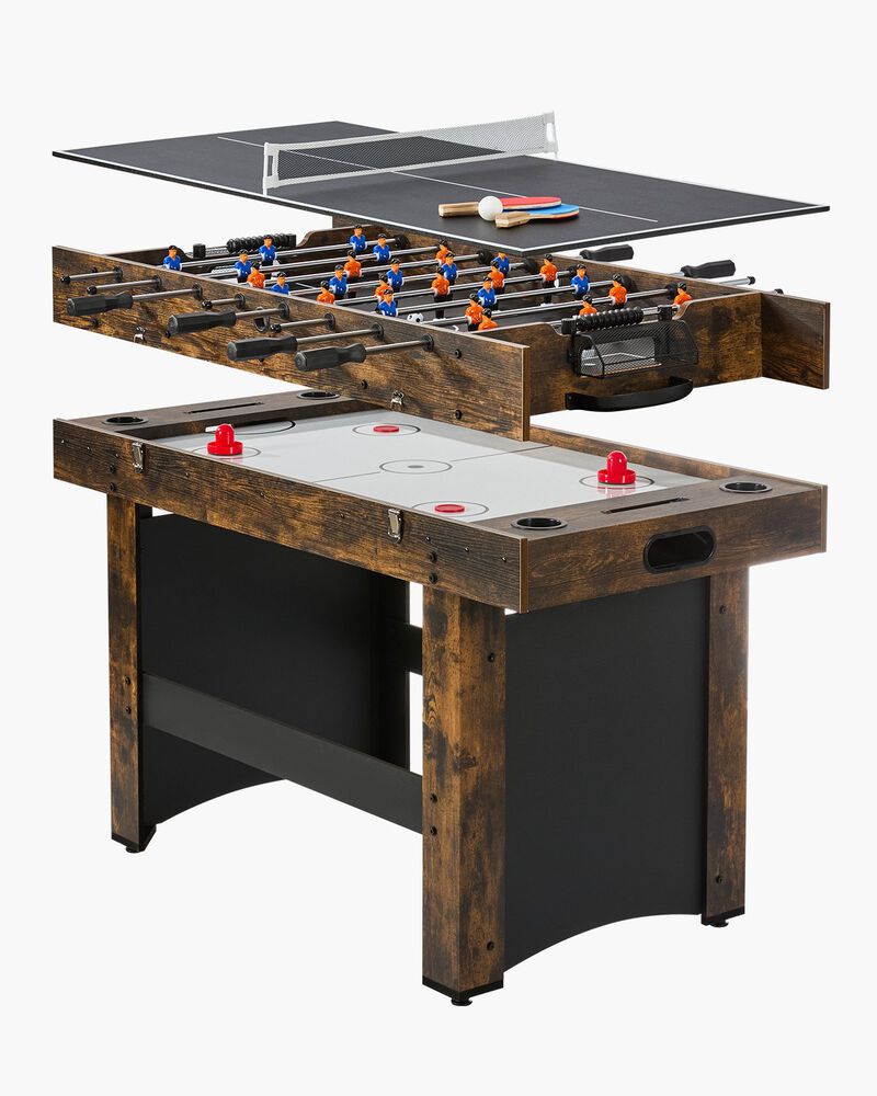 3 in 1 Combo Game Table 54in Air Hockey Ping Pong and Foosball image number 6